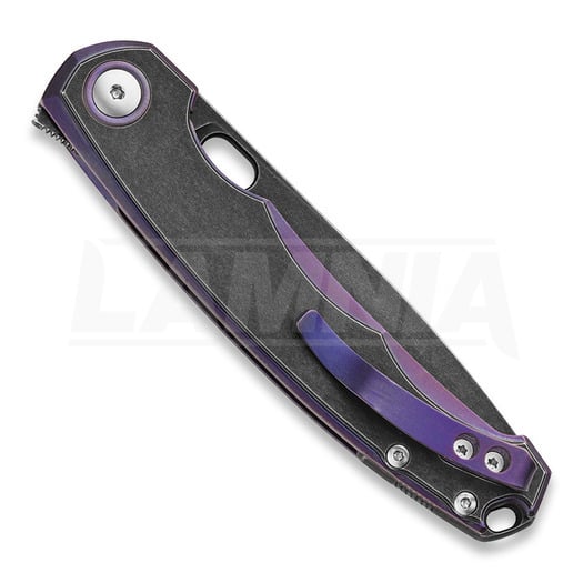 MKM Knives Eclipse 折り畳みナイフ, 紫 MKEL-PRBKD
