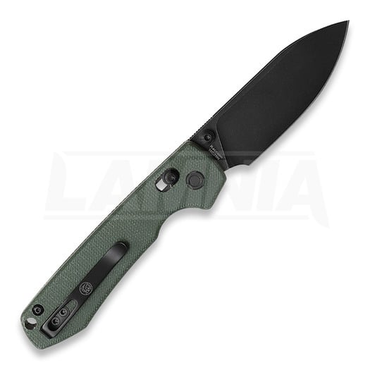 Vosteed Raccoon Crossbar - Micarta Green - B/W Drop סכין מתקפלת