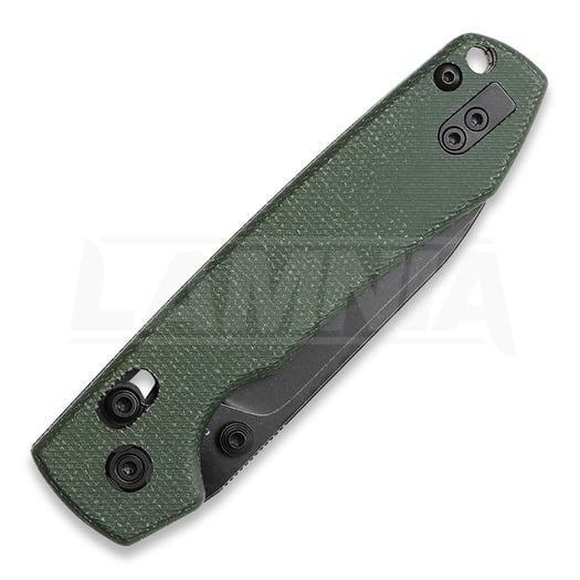 Nóż składany Vosteed Raccoon Crossbar - Micarta Green - B/W Drop