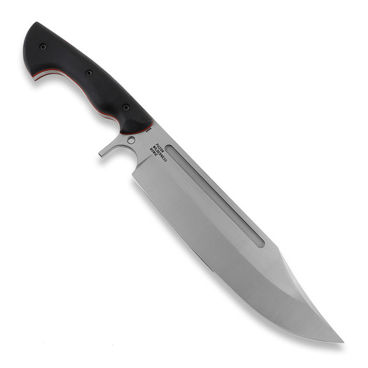 Work Tuff Gear Puzon Wilderness Bowie סכין, Black/Red Liner G10