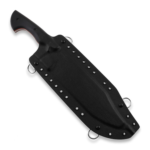 Couteau Work Tuff Gear Puzon Wilderness Bowie, Black/Red Liner G10