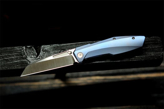 Null Knives Raikou - Blue/Satin 折り畳みナイフ