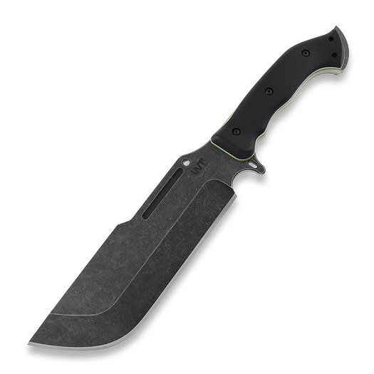 Work Tuff Gear Ares knife, Black/White&Neon Green Liner G10