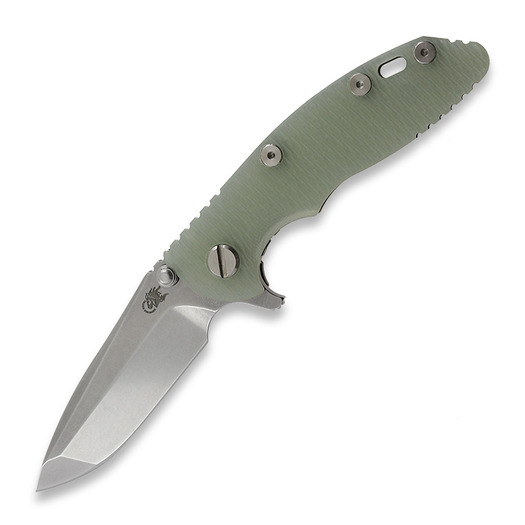 Hinderer 3.0 XM-18 Spanto Tri-Way Stonewash Bronze Translucent Green G10 kääntöveitsi