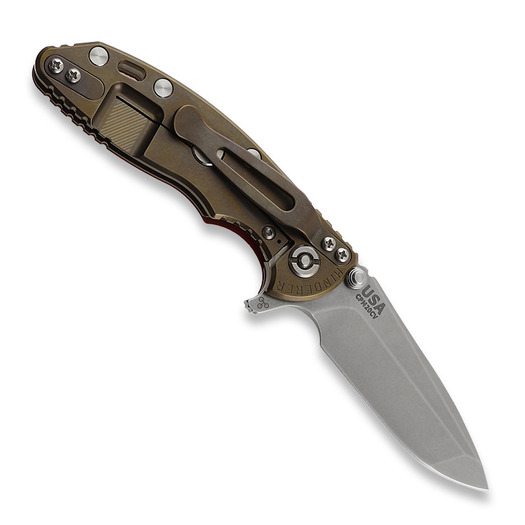 Складной нож Hinderer 3.0 XM-18 Spanto Tri-Way Stonewash Bronze Orange G10