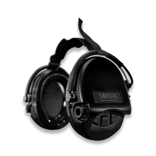 Sordin Supreme Mil AUX Neck earmuffs, black 76308-04-S