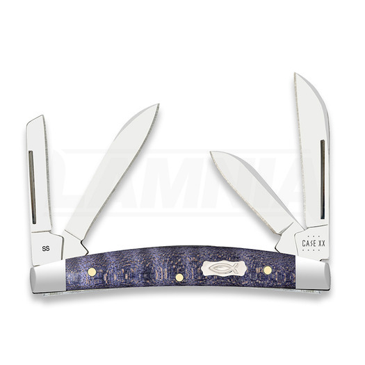 Case Cutlery Purple Curly Maple Smooth Small Congress pocket knife 80548