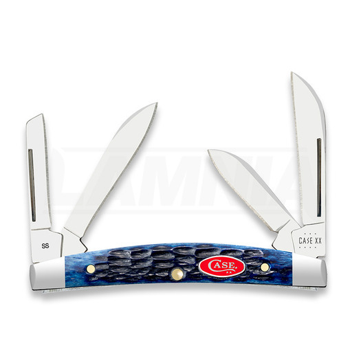 Case Cutlery Navy Blue Bone Rogers Jig Small Congress pocket knife 06893