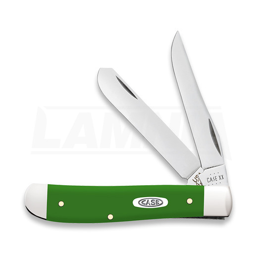 Case Cutlery Green Synthetic Smooth Mini Trapper pocket knife 53391