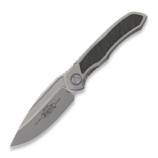 Zavírací nůž Microtech Anax S/E Bead Blast, Blue Ti Pivot 190C-7CFITI