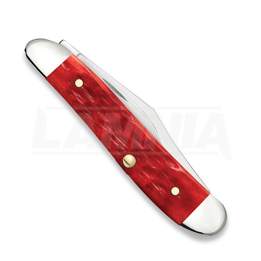 Case Cutlery Dark Red Bone Peach Seed Jig Peanut pocket knife 31948