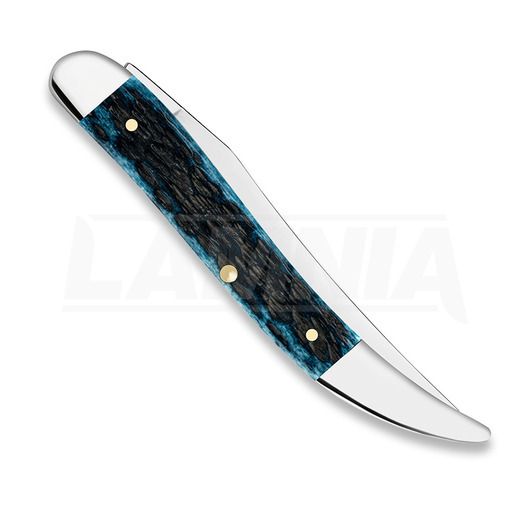 Case Cutlery PW Mediterranean Blue Bone Peach Seed Jig Medium Texas Toothpick pocket knife 51855