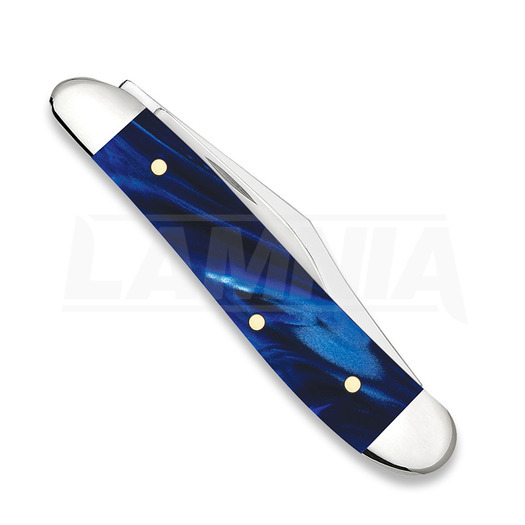 Pocket knife Case Cutlery SparXX Blue Pearl Kirinite Smooth Peanut 23446