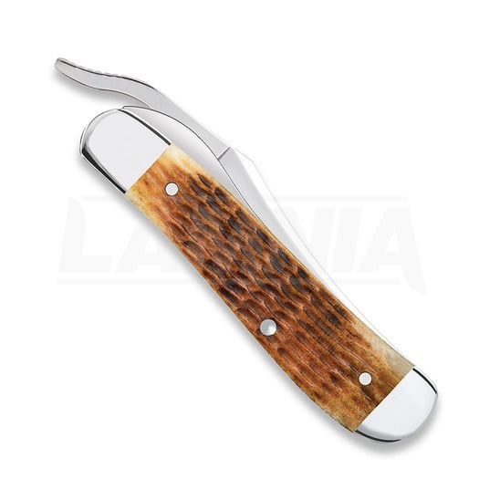 Pocket knife Case Cutlery Antique Bone Rogers Corn Cob Jig RussLock 52850
