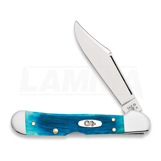 Case Cutlery Caribbean Blue Bone Sawcut Jig Mini CopperLock linkkuveitsi 25585