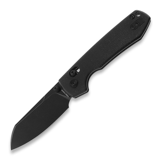 Vosteed Raccoon Crossbar - Micarta Black - B/W Cleaver folding knife