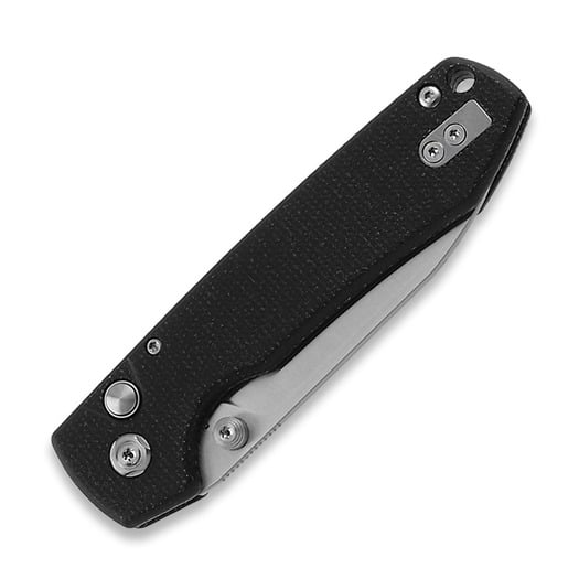 Vosteed Raccoon Button - Micarta Black - Satin Drop folding knife