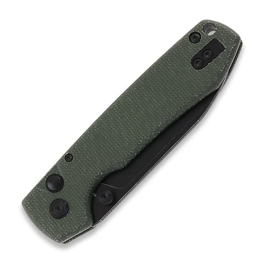 Vosteed Raccoon Button - Micarta Green - B/W Drop סכין מתקפלת