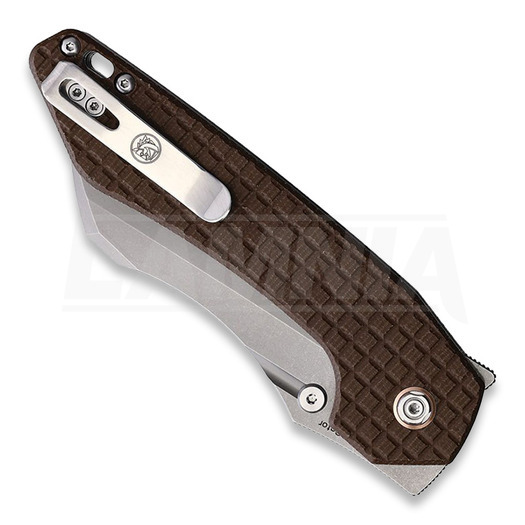 Zavírací nůž Vosteed Gator Linerlock - Micarta Brown - S/W Wharncliffe
