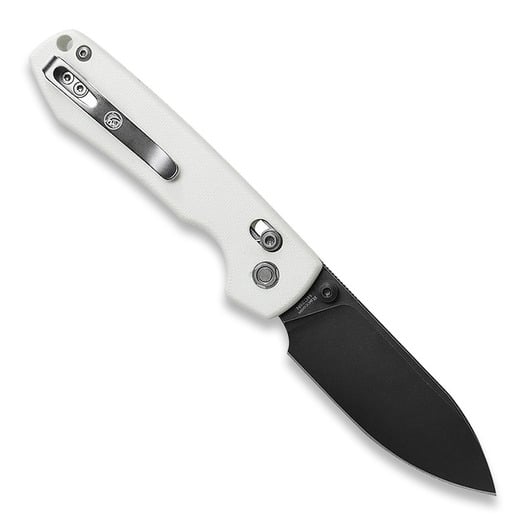 Vosteed Raccoon Crossbar - G-10 White - B/W Drop összecsukható kés