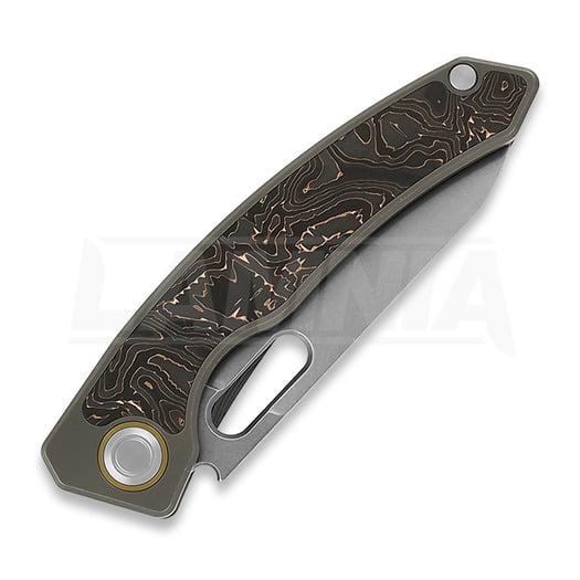 Maxace Black Mirror sklopivi nož, Stonewash Handle CF Inlay