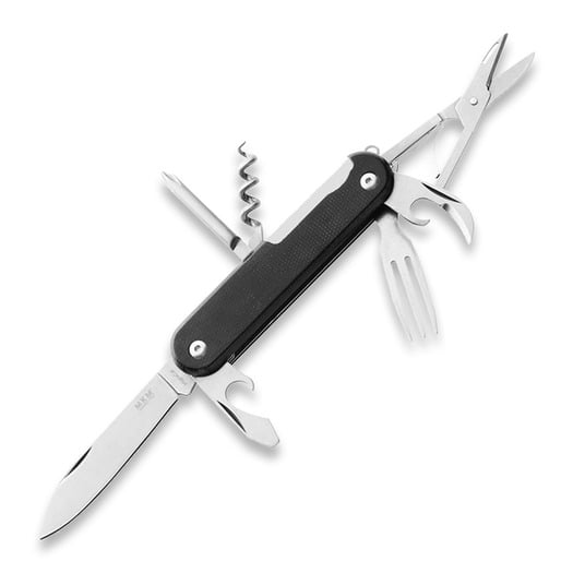 Mitmeotstarbeline tööriist MKM Knives Campo 7, Black Canvas Micarta MKCP07MAG-BC