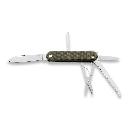 Мультиінструмент MKM Knives Malga 5, Green Canvas Micarta MKMP05MAG-GC
