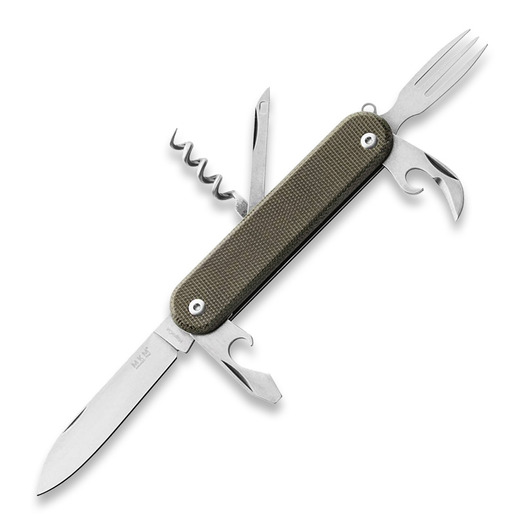 Mitmeotstarbeline tööriist MKM Knives Malga 6, Green Canvas Micarta MKMP06MAG-GC