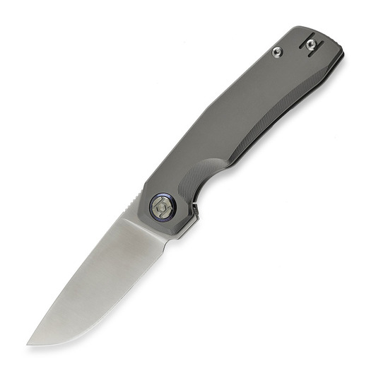 Kunwu Knives TAO II - Orange Peel Texture Ti - Satin folding knife
