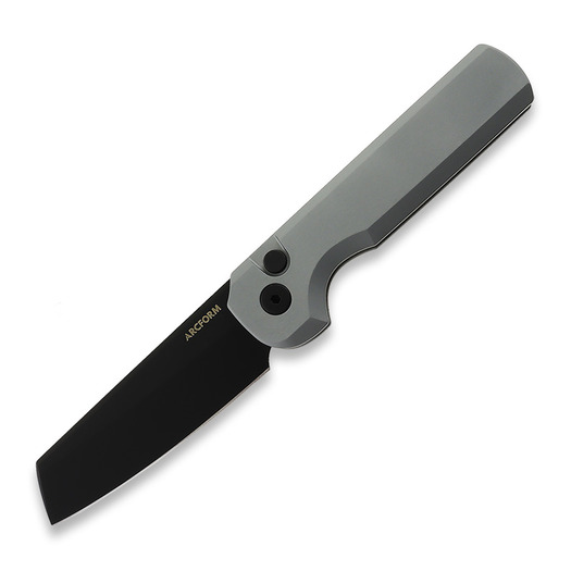 Arcform Slimfoot Auto - Gray Anodize / Black Coated folding knife