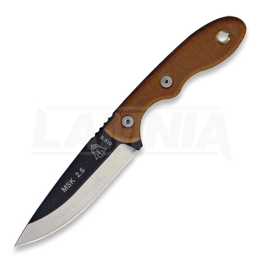 TOPS Mini Scandi Knife Micarta, brown MSK25