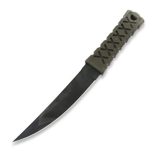 Williams Blade Design SZT002 Shobu Zukuri Tanto 5.7" 刀, V4E, green micarta