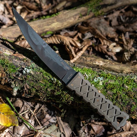 Williams Blade Design SZT002 Shobu Zukuri Tanto 5.7" kniv, V4E, green micarta