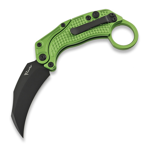 Reate EXO-K Black PVD folding knife, green