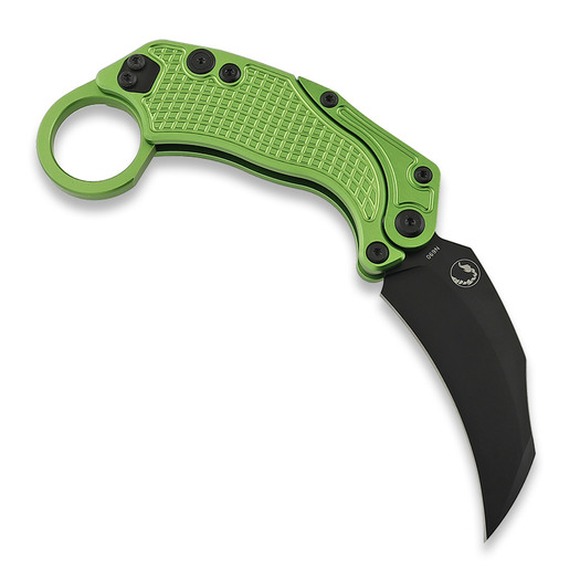 Reate EXO-K Black PVD folding knife, green