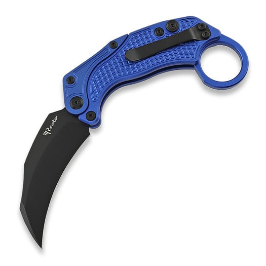 Reate EXO-K Black PVD összecsukható kés, kék