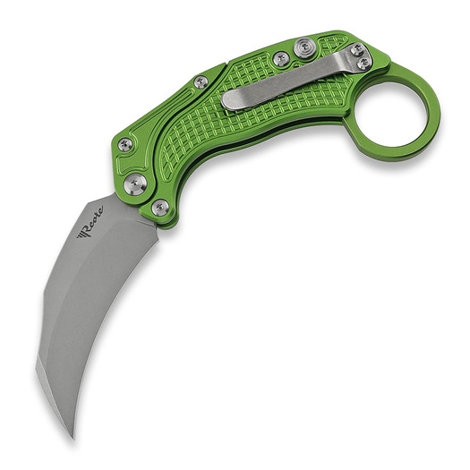 Reate EXO-K Stonewash folding knife, green