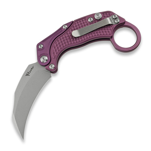 Reate EXO-K Stonewash folding knife, purple
