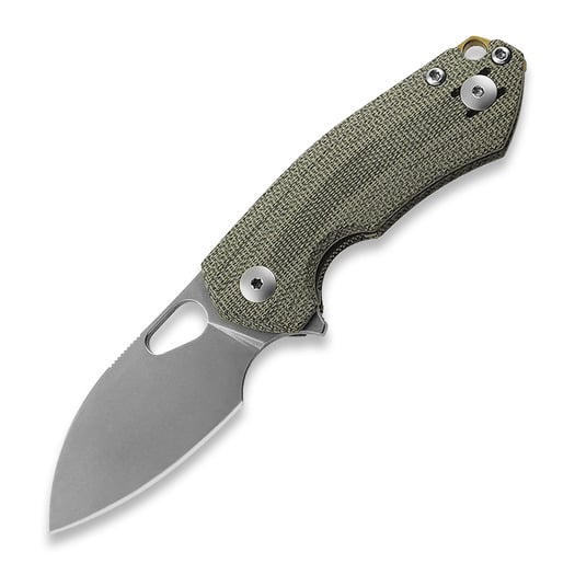 GiantMouse ACE Riv Liner lock folding knife, green canvas micarta