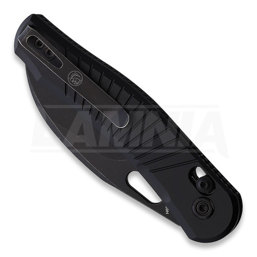 Vosteed Morel Crossbar - Aluminium Black - B/W Compound folding knife
