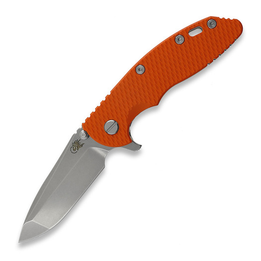 Сгъваем нож Hinderer 3.5 XM-18 Spanto Tri-Way Stonewash Bronze, оранжев