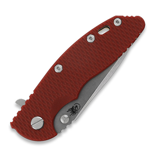 Сгъваем нож Hinderer 3.5 XM-18 Spanto Tri-Way Stonewash, червен