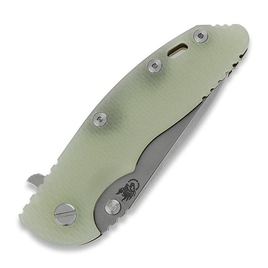 Zavírací nůž Hinderer 3.5 XM-18 Spanto Tri-Way Stonewash Bronze Translucent Green