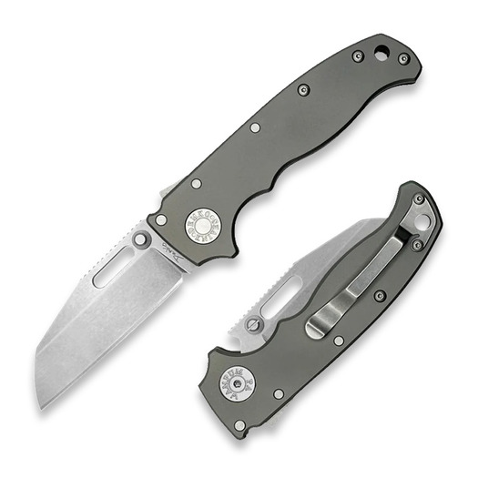 Demko Knives AD 20.5 Smooth Titanium 20CV folding knife, Shark Foot