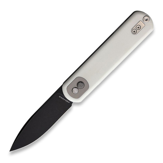 Vosteed Corgi Trek Lock - G-10 White - B/W Drop folding knife