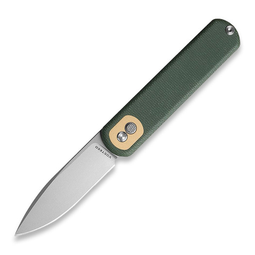 Vosteed Corgi Trek Lock - Micarta Green - S/W Drop összecsukható kés