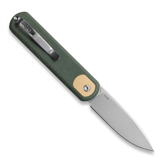 Nóż składany Vosteed Corgi Trek Lock - Micarta Green - S/W Drop