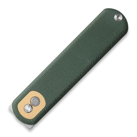 Vosteed Corgi Trek Lock - Micarta Green - S/W Drop foldekniv
