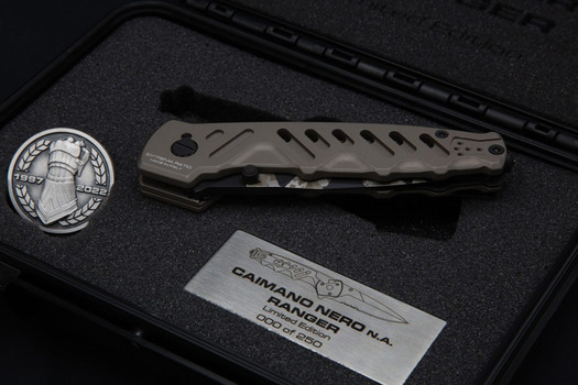 Couteau pliant Extrema Ratio Caimano Nero N.A. Ranger XXV Anniversarium Limited Edition