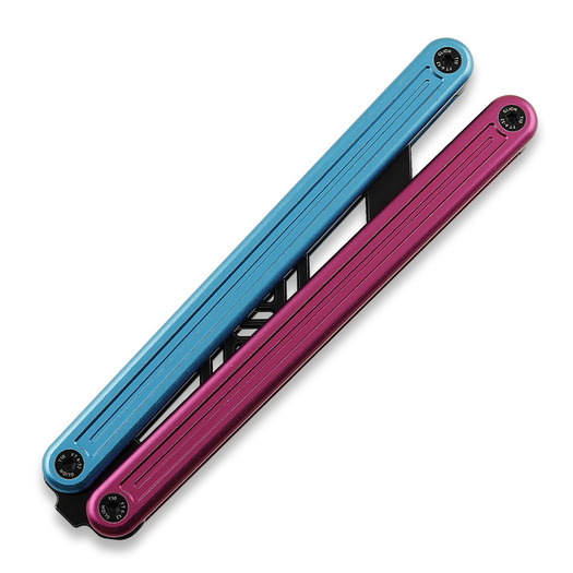 Glidr Arctic 2 Tumbled balisong träningsknivar, Cotton Candy